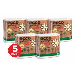 Ecco Green Kağıt Peçete 100’lü 5 Adet 23x25 cm Ekonomik Paket