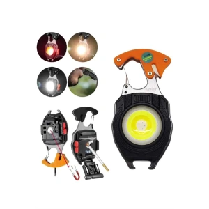 El Feneri LED Anahtarlık Çok Fonksiyonlu Mini Çakmak Özellikli