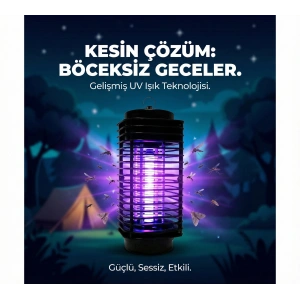 Elektrikli Sinek Öldürücü Cihaz Cız Lamba Mor Işık