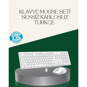 Ergonomik Kablosuz Klavye Mouse Takımı - Tam Boy, Sessiz ve Güvenilir