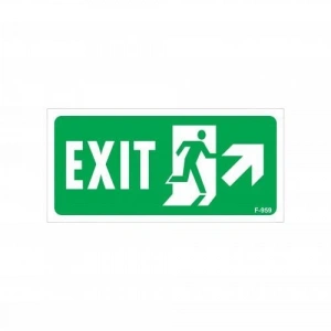 Exit Sağ Yukarı Uyarı Levhası 17,5x25 KOD:959