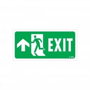 Exit Yukarı Sol Ok İşaretli Uyarı Levhası 17,5x25 KOD:956