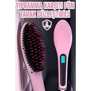 Fön Etkili Saç Düzleştirici Tarak Yıpranma Karşıtı Döner Kablo Isı Ayarlı
