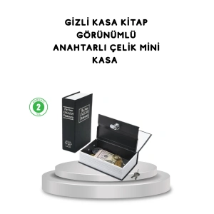 Gizli Kitap Kasa – Metal Gövdeli, Anahtarlı