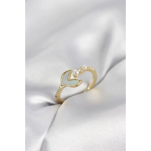 Gold Renk Balık Kuyruğu Model Kadın Yüzük