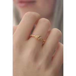 Gold Renk Halat Düğüm Model Kadın Yüzük