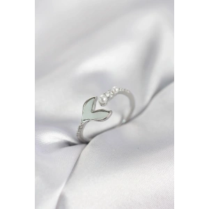 Gümüş Renk Balık Kuyruğu Model Kadın Yüzük