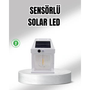 Güneş Enerjili Dış Mekan Sensörlü Duvar Lambası IP65 Su Geçirmez
