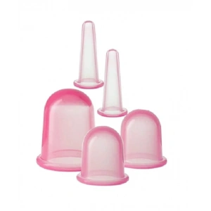 Hacamat Kupası Seti Silikon - 5li Set - Selülit Masaj Seti