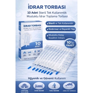 İdrar Torbası Steril Medikal İdrar Toplama Torbası 10 ADET