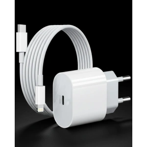 iPhone 14 13 12 11 Uyumlu 20W Hızlı Şarj Adaptörü Lightning Kablo Seti