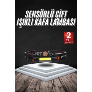 Kafa Lambası Çalışma Işığı Süper Parlak Mıknatıslı Lityum Lion Pilli