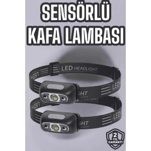 Kafa Lambası Kamp Lambası Led Işık Şarjlı Ayarlanabilir