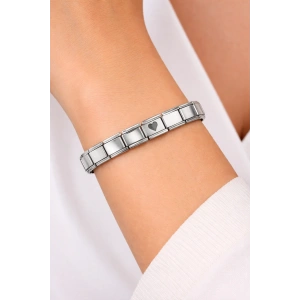 Kalp Detaylı Çelik Bileklik – Paslanmaz Çelik İtalyan Model Şık Bilezik