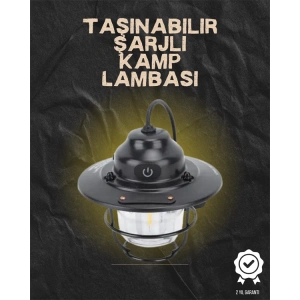 Kamp ve Bahçe İçin Retro LED Fener – Sıcak Işık, Uzun Ömürlü Batarya