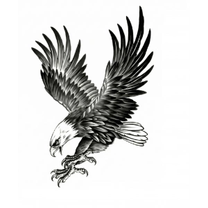 Kartal Geçici Dövme Şablonu Büyük Boy