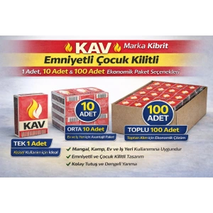 KAV Marka Kibrit Emniyetli Çocuk Kilitli 1 Adet
