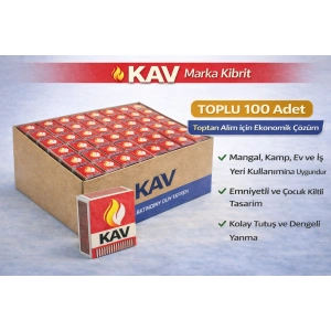 KAV Marka Kibrit Emniyetli Çocuk Kilitli 100 Adet