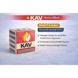 KAV Marka Kibrit Emniyetli Çocuk Kilitli 5 Adet