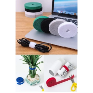 Kesilebilir Kablo  Tutucu Kulaklık Fare Airfry Ev Ofis İçin Cırt Sabitleyici Kablo Düzenleyici