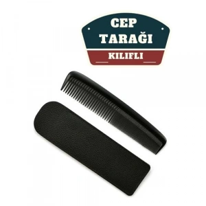Kılıflı Cep Tarağı – 14 x 3 cm | Kompakt, Şık ve Taşınabilir Erkek Bakım Tarağı