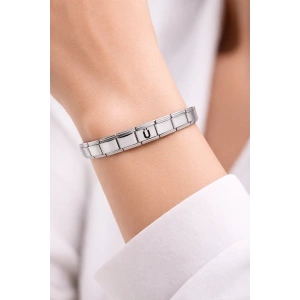 Kişiye Özel Ü Harfli Çelik Bileklik – Paslanmaz Çelik Bilek, Zarif ve Minimal Harf Bileklik