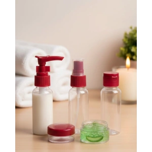 Kompakt 5’li Seyahat Şişesi Seti Şeffaf Kozmetik Kaplar