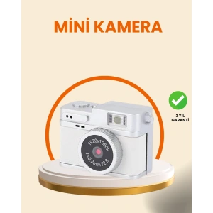 Kompakt Mini Kamera Retro Tasarım 128GB Hafıza 1080P Video