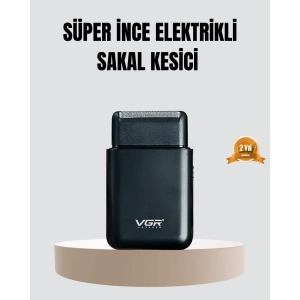 Kompakt Şarjlı Tıraş Makinesi Çift Yönlü Bıçaklı 45 Dakika Kullanım Süreli