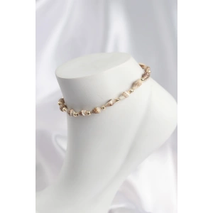 Koyu Renk Doğal Deniz Kabuğu Model Halhal