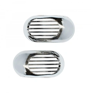 Krom Yan Sinyal Çerçevesi Kafesli Izgaralı Kapak 10x5cm 2 Parça