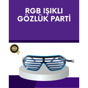 LED Işıklı Parti Gözlüğü Renkli Eğlence Aksesuarı