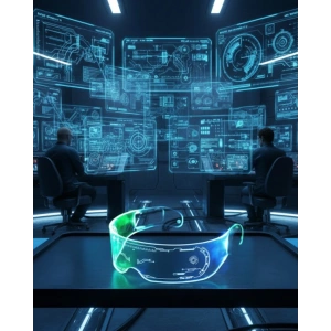 LED Işıklı Rave Gözlüğü 7 Renk 5 Işık Modu Futuristik Tasarım