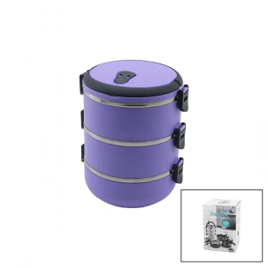 LİLA 3LÜ SEFER TASI SAKLAMA KABI 1.8LT