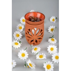 Lotus Çiçeği  El Yapımı Çömlek Buhurdanlık Tütsülük