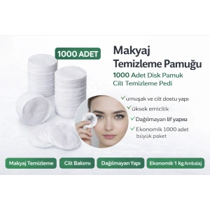 Makyaj Temizleme Pamuğu 1000 Adet Disk Pamuk Cilt Temizleme Pedi