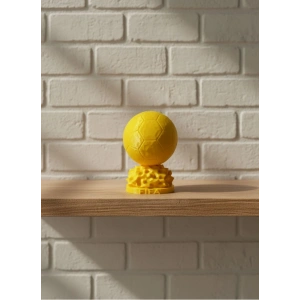 Mini FIFA Futbol Topu Biblo Sarı Renk 10cm Spor Temalı Dekor