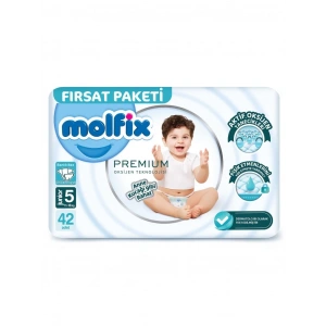 Molfix Premium Bebek Bezi Fırsat Paketi 5 Beden 11-18 Kg 42 Adet