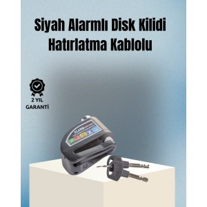 Motosiklet ve Bisiklet İçin 6mm Pinli Alarmlı Disk Kilidi