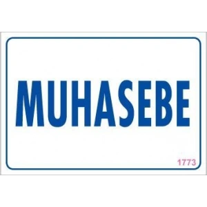 Muhasebe Uyarı Levhası 17,5x25 KOD:1773