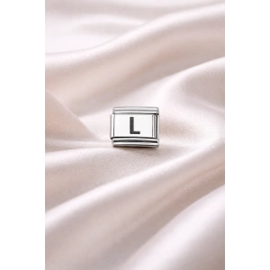 Nomination Uyumlu L Harf Charm | Çelik Bileklik Aksesuarı | Kişiye Özel Harf Modülü | Minimal & Zarif Tasarım