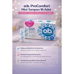 o.b. ProComfort Mini Tampon 16Lı 1 Paket Ultimate Comfort Silktouch Teknolojili