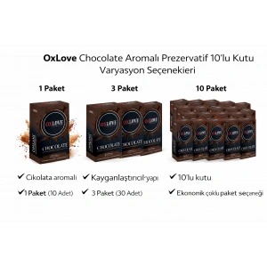 OxLove Chocolate Aromalı Prezervatif 10lu 1 Kutu