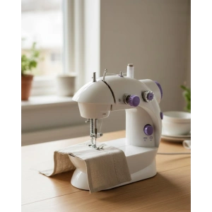 Pedallı Mini Dikiş Makinesi Çift Makara Kilitli Dikiş
