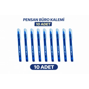 Pensan Büro Tükenmez Kalem 1.0 mm Mavi 10 Adet