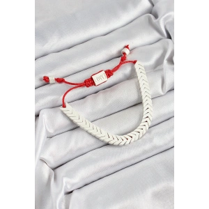 Pirinç Asansörlü Beyaz Juju Kadın Bileklik