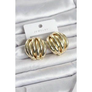 Pirinç Gold Renk Vintage Kadın Küpe