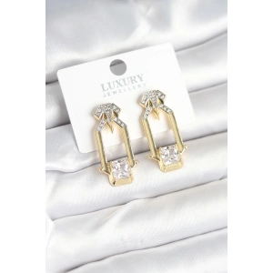 Pirinç Gold Renk Vintage Kadın Küpe