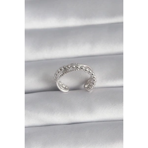 Pirinç Gümüş Renk Kadın Yüzük