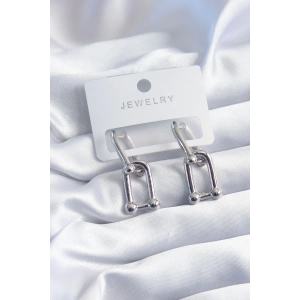 Pirinç Gümüş Renk Model Kadın Küpe